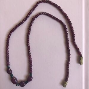 Elegant Vintage Purple Beaded Necklace